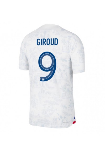 Ranska Olivier Giroud #9 Jalkapallovaatteet Vieraspaita MM-kisat 2022 Lyhythihainen